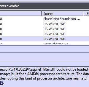 Sharepoint ISAPI Filter could not be loaded